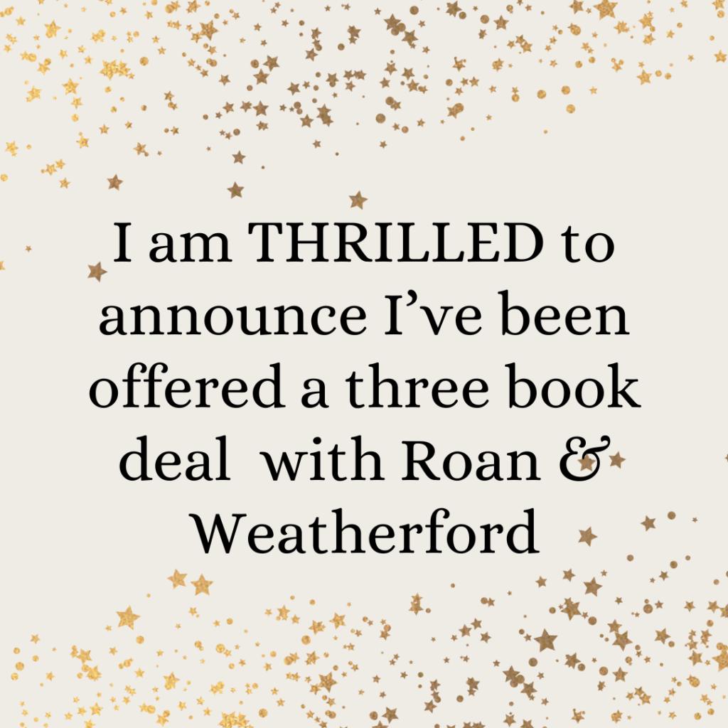 Three book deal announcement. 